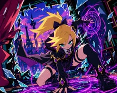 Dynamic Anime Magic Action Scene