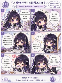 6-Panel Chibi VTuber Comic Strip