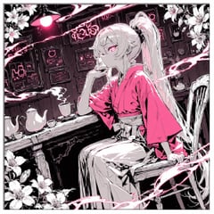 漫画/分镜 - 赛博朋克和服茶室