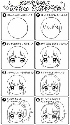 信息图 / 教育视觉 - 日本Q版绘画歌曲工作表