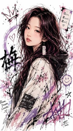个人资料/头像 - 日本墨迹泼溅插画