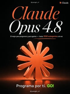 社交媒体帖子 - Claude Opus 4.8 主视觉幻灯片
