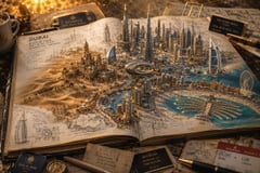 信息图 / 教育视觉 - 3D 笔记本世界旅行海报