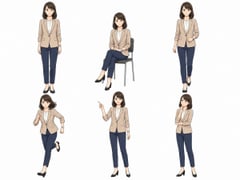 漫画/分镜 - 动漫女商人姿势表