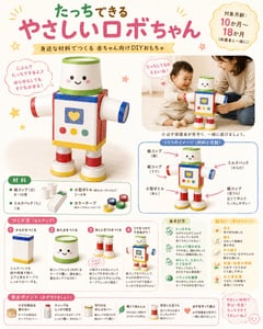 信息图/教育视觉 - DIY婴儿机器人玩具概念图