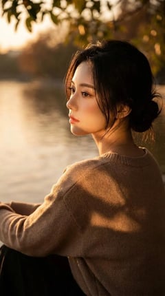 个人资料/头像 - 电影感湖畔人像