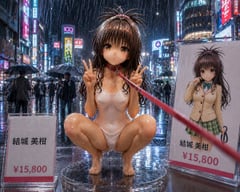 产品营销 - 雨中东京动漫手办展示