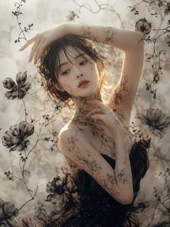 社交媒体帖子 - 空灵植物人像