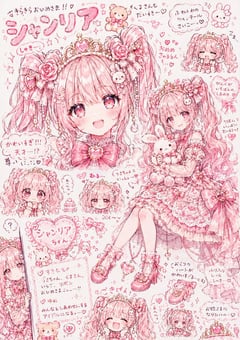 漫画/故事板 - 粉色公主偶像角色拼贴