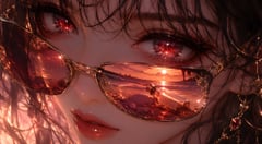 个人资料/头像 - 红眼镜反光人像