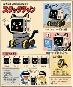 漫画/故事板 - 复古漫画StackChan概念图