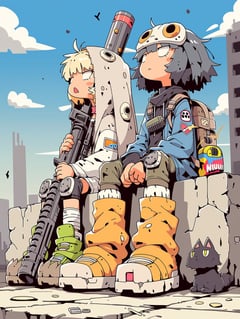 漫画/故事板 - 动漫废土拾荒少年