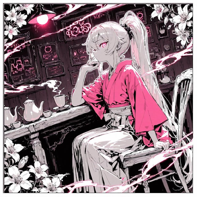 漫画/分镜 - 赛博朋克和服茶室