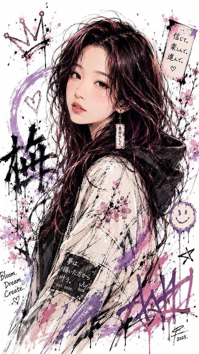 个人资料/头像 - 日本墨迹泼溅插画