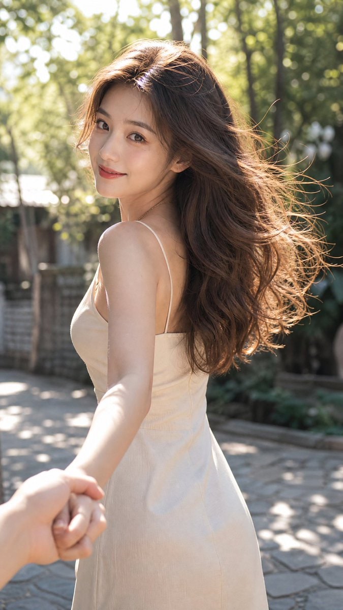 社交媒体帖子 - 电影感夏日抓拍人像