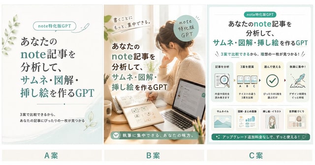 信息图/教育视觉 - 三个日本笔记GPT封面方案