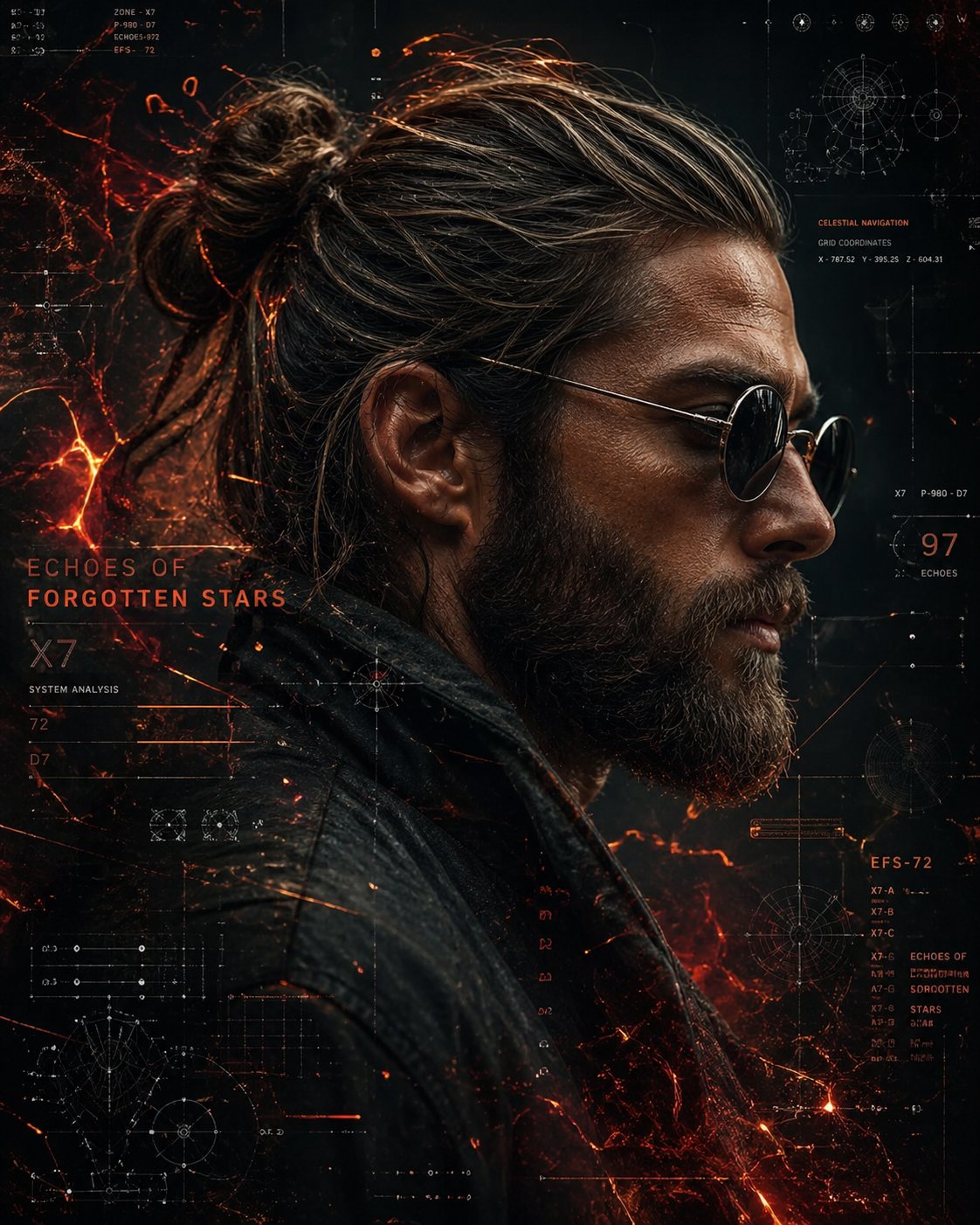 Cyberpunk Sci-Fi Side Profile Portrait